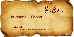 Hudacsek Csaba névjegykártya